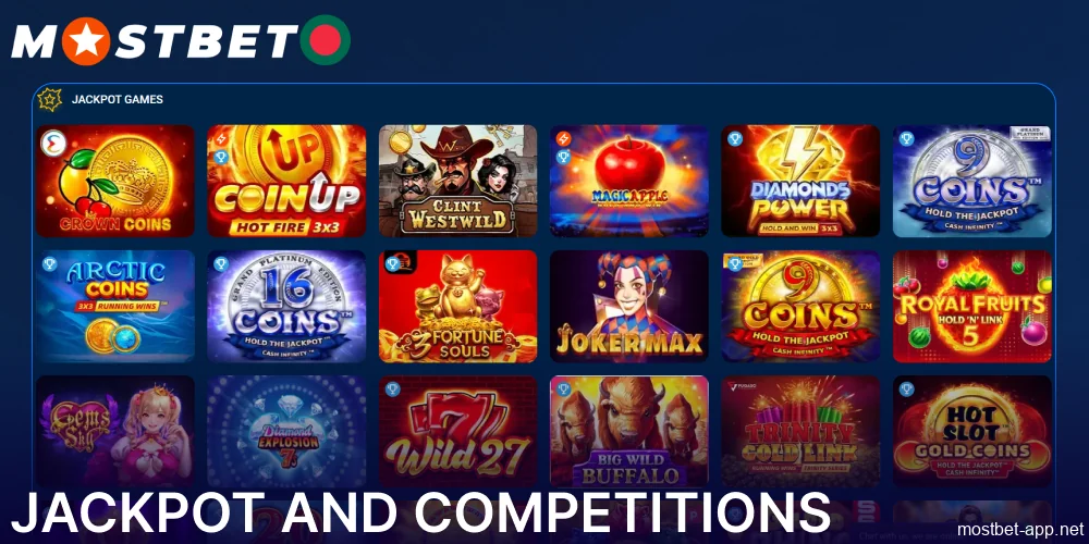 Mostbet jackpot and competition games for players from Bangladesh
