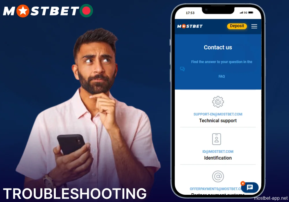 Guide on what to do in case of problems with Mostbet app account in Bangladesh